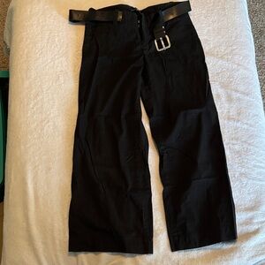 GAP Women's Black Wide Leg Pants with Belt